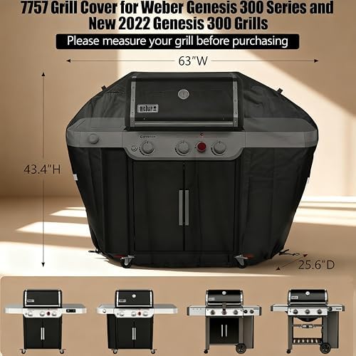 63 Inch Grill Cover for Weber Genesis/Genesis II 300 Series - Image 2