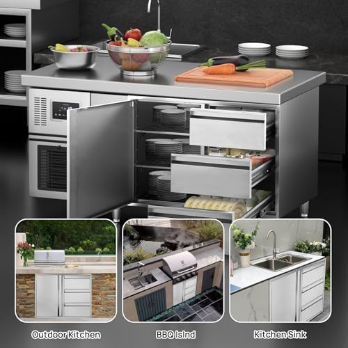 Karpevta Outdoor Kitchen Drawer Combo 27.8"x21.7"x19.4" Triple Drawer - Image 7