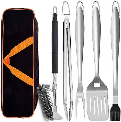 Leonyo Metal Barbecue Grilling Tools for Outdoor Grill Set of 6 by Leonyo