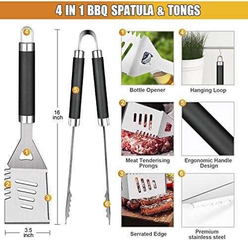 Cifaisi 38Pcs BBQ Tools Grilling Accessories Set with Aluminum Case - Image 2