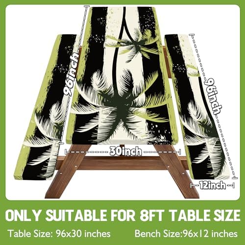 Picnic Table Cover with Bench Covers Tablecloth Glamping Essentials Gear Table Cloth Outdoor Summer Motorhome Cool Fun Unique Ideas Gifts for Camper Camping Lovers RV Owner Family Couple Men Male Dad - Image 2