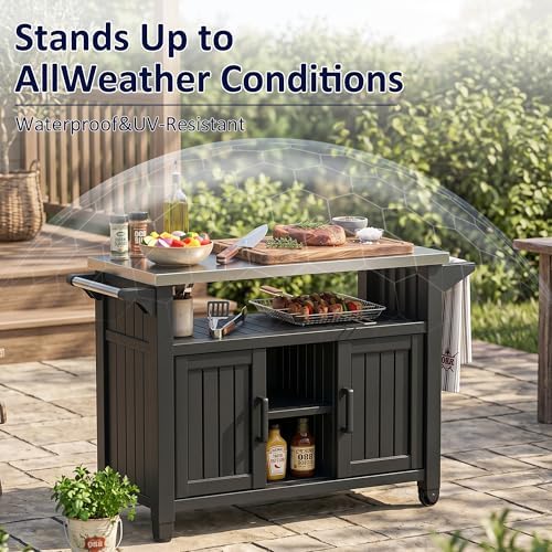 EasyUp Outdoor Storage Cabinet, Black - Image 5