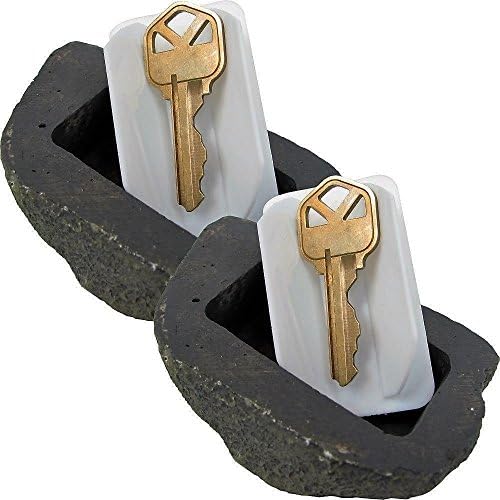Hide a Key Outside Fake Rock - Looks & Feels like Real Stone - Safe for Outdoor Garden or Yard, Spare Key Storage, Weatherproof Key Holder, Blends with Landscaping by Rampro by RamPro