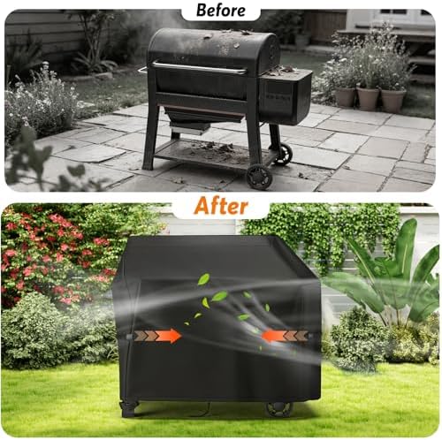Grill Cover 51 Inch for Weber Searwood 600 XL Pellet Grill - Image 6