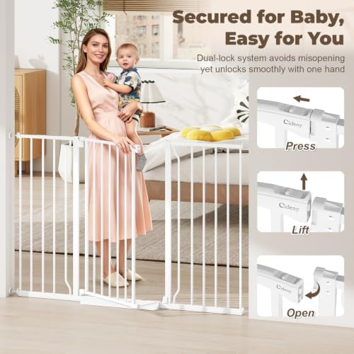 36" Extra Tall Baby Gate, 29"-55" Wide Auto Close Dog Gate Indoor - Image 4