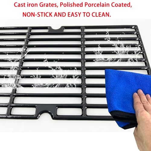 Parts DC121 16 7/8" Polished Porcelain Coated Cast Iron Grill Grates Replacement for Charbroil 463432215, 463436213, 463436214, 463436215, 463441312, 463441514, Thermos 461442114 Grills - Image 5