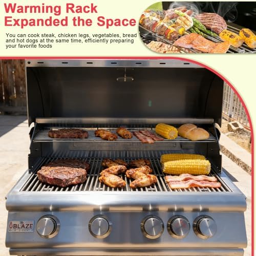 BLZ-32-033 stainless steel Warming Rack for Blaze 32 Inch 4 Burner Grills - Image 4