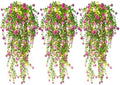 RECUTMS Artificial Hanging Plants with Lights Fake Hanging Spring Flowers by RECUTMS
