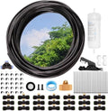 Misting Cooling System, 62FT (19M) Misting Line + 21 Brass Mist Nozzles + Water Filter + Brass Adapter(3/4") Outdoor Mister for Patio Garden Greenhouse Trampoline Coop (Green) by Unknown