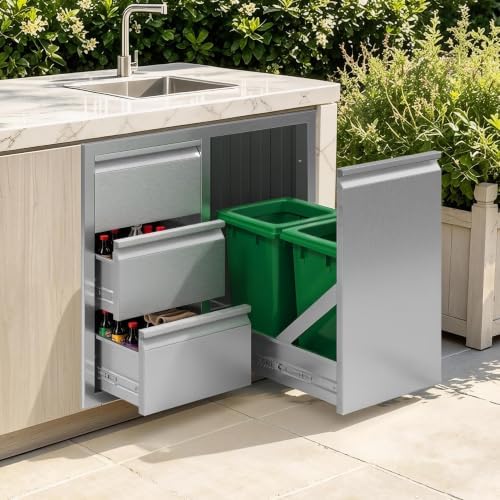 SPECRAFT 28 in Stainless Steel Outdoor Kitchen 3-Drawer & Door Cabinet - Image 2