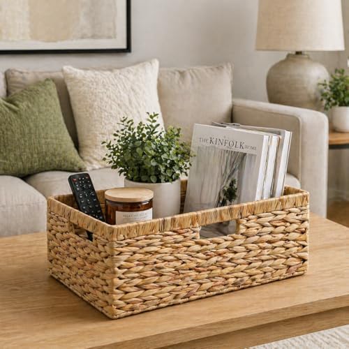 Jumbo Wicker Basket, Rectangular Wicker Basket for Storage, 16.5 x 13 x 7.5 - Image 5
