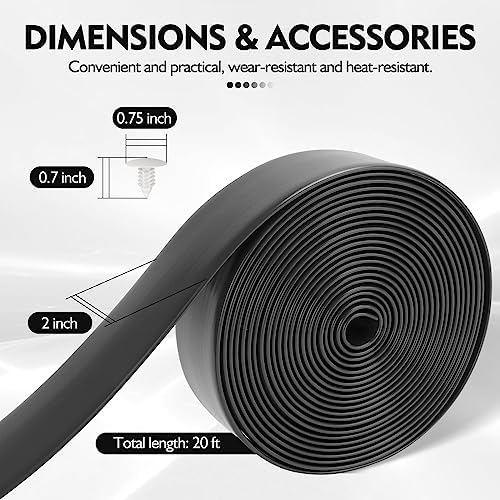 LukLoy 2" Wide 20ft Long Vinyl Straps for Patio Chairs Repairs, Black - Image 4