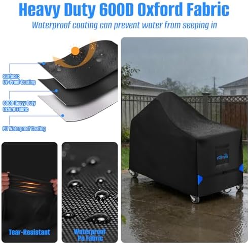 66 Inch Grill Cover for Kamado Ceramic Grills Heavy-Duty 600D - Image 4