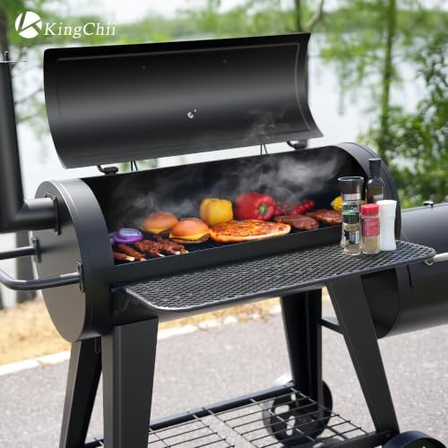 KingChii 729 SQ.IN. Charcoal Grills with Charcoal Wood Offset Smokers for Outdoor Patio BBQ Grilling, Black - Image 5