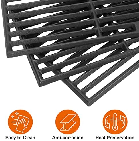 DELSbbq 18" Cast Iron Grill Grates for Charbroil Performance 5 Burner - Image 3