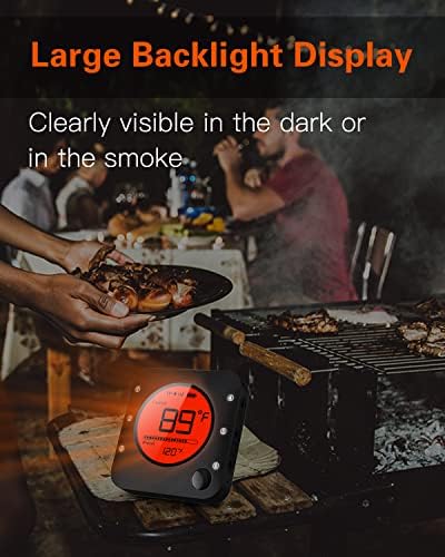 BFOUR Bluetooth Meat Thermometer Wireless Meat Thermometer, Wireless Digital Grill Thermometer with 6 Temperature Probes, Large LCD Display, Bluetooth Thermometer for Grill, Smoker, Oven and BBQ - Image 4