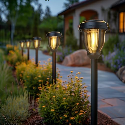 DERAYSION Solar Lights Outdoor, LED Solar Pathway Lights Garden Lights - Image 7