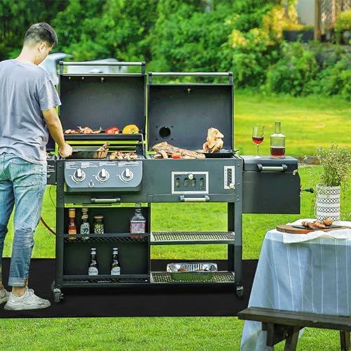 UNCO- Large Under Grill Mats for Outdoor Grill, 65" x 48", Black Double-Sided, Fireproof, Reusable, Portable, 3 Layers, Waterproof & Easy to Clean, Grill Matt for Outdoor Grill Deck Protector - Image 7