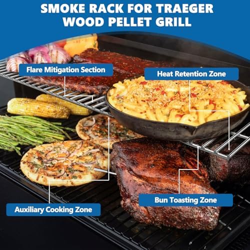 Elevated Warming Rack for Traeger Woodridge TFC97/TFB97 – Stainless Steel - Image 3