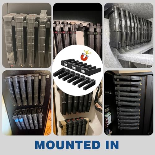 Aoanoko PMAG Rack Wall Mount,Mag Holder|AR Magazine Hodler|Wall Mount Display Mag Storage,Home Magazine Storage Rack,Mag Rack for Gun Safe,Locker,Cabinet,Wall - Image 2