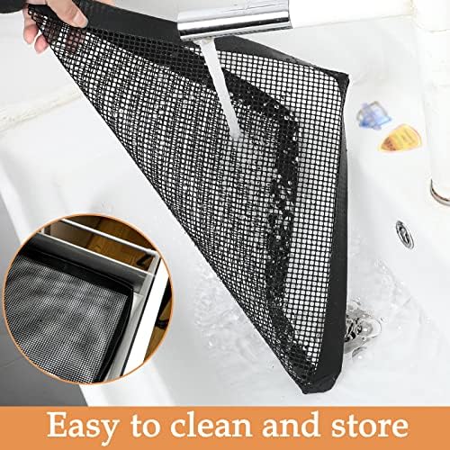 Kamehame Grill Basket Pack of 2 Non-stick Mesh Tray for Grilling & Baking, Black Heat-Resistant Grilling Mats for Outdoor Barbecue, Crispy Basket, Meat Vegetable Grill Mesh - Image 7