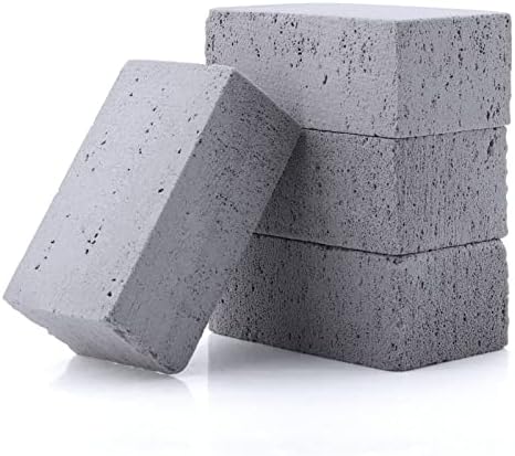 HaSteeL Grill Cleaning Brick, Griddle Pumice Stone for Removing Stains Kit of 4, Commercial Grade Grill Block Cleaner Accessories for Flat Top, Racks, Cast Iron, Sink, Effective & Reusable Clean Tool by HaSteeL