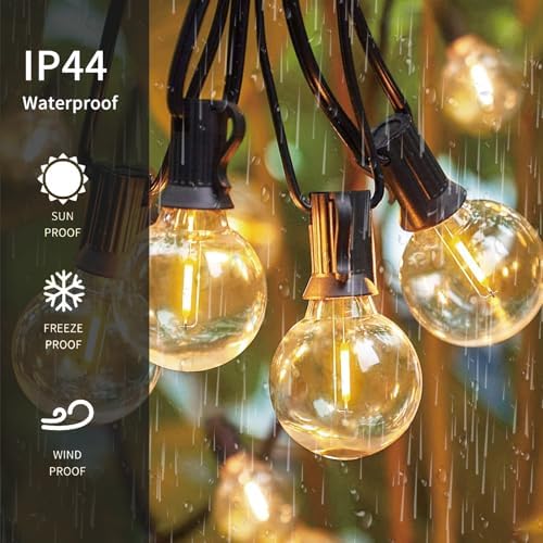 25FT Outdoor String Lights Waterproof Shatterproof G40 LED Globe - Image 6
