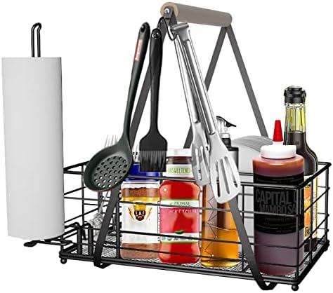 Grill Caddy BBQ for outdoor grill Utensil Picnic Caddy for Grill Camping by LELOCLE