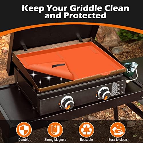 Blackstone 22" Griddle Mat Silicone with Magnetic Protective Cover - Orange - Image 3