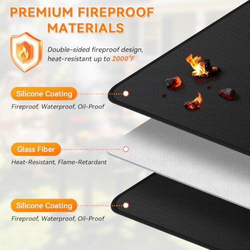 65 x 39 Inch Under Grill Mats for Blackstone Griddle Deck Protector - Image 3