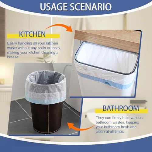 Small 2 Gallon Trash Bags Drawstring,0.96 Mil,Unscented,240 Count - Image 6