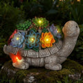 8.27 Inch Large Solar Garden Outdoor Statues Turtle with Succulent and 7 LED Lights -Waterproof Animal Lawn Decor Statue for Patio, Balcony, Yard Ornament for Mom Grandma Women by Unknown