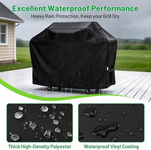 65 Inch Grill Cover for Outdoor Grill, All Weather Protection - Image 3