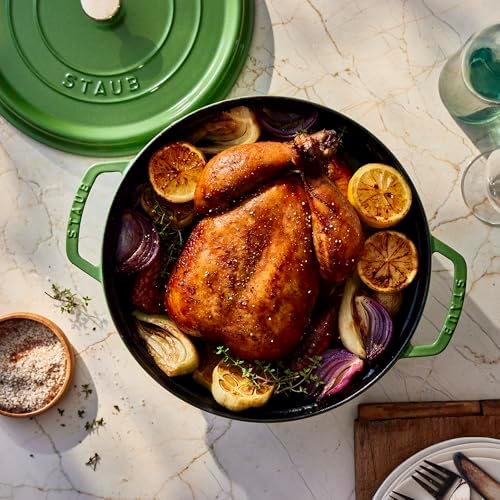 Staub Cast Iron Round Dutch Oven, Made in France, 7-qt, Pistachio - Image 2
