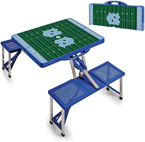 PICNIC TIME NCAA North Carolina Tar Heels Folding Picnic Table - Camping Table - Outdoor Table with Umbrella Hole - Image 5