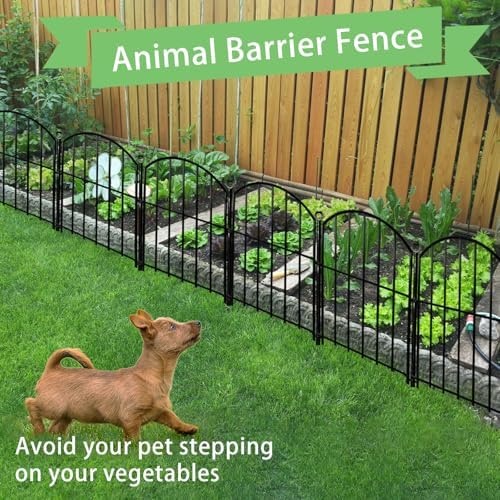 Decorative Garden Fence 17in(H)x13in(W), 26 Pack Rustproof Metal No Dig Fence Animal Barrier for Dog, Arched Flower Bed Edging Ornamental Wire Border Panel Fencing for Yard Patio Outdoor Decor - Image 6