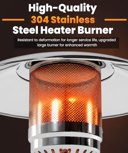 FOOWIN Patio Heater 48,000 BTU Outdoor Propane Heater with Wheels - Image 4