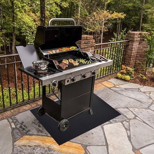 MDEOOSKY 48" x 30" Fireproof Mat Under Grill Mat Deck Protector Fire Pit Mat Oil-Proof Waterproof BBQ Protector for Deck and Patio Easy to Clean Storage Waterproof Foldable - Image 7