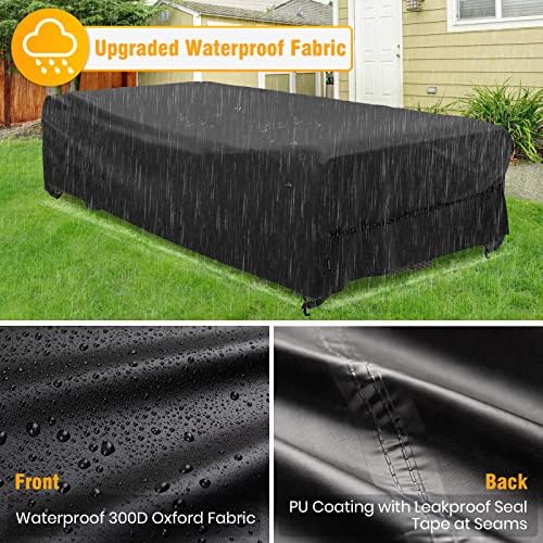 Patio Furniture Covers Waterproof Outdoor Table Cover 126"Lx63"Wx28"H - Image 3