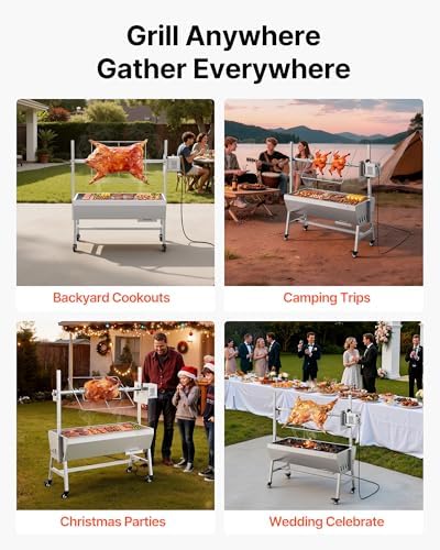 VEVOR Rotisserie Grill, 37" Electric Rotisserie Grill Kit - Image 6