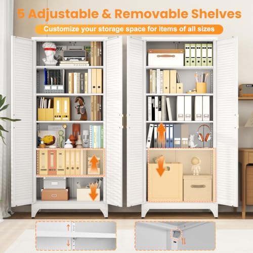 75" Metal Pantry Cabinet,Kitchen Storage Cabinet with Shelves - Image 6