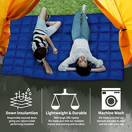 Outdoor Puffy Camping Blanket, Large Outdoor Blanket Waterproof, 55*79'' - Image 5
