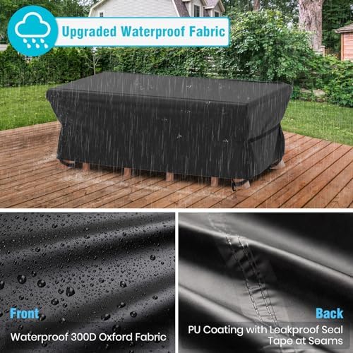 Patio Furniture Covers Waterproof Outdoor Table Cover 76"L x 54"W x 28"H - Image 3
