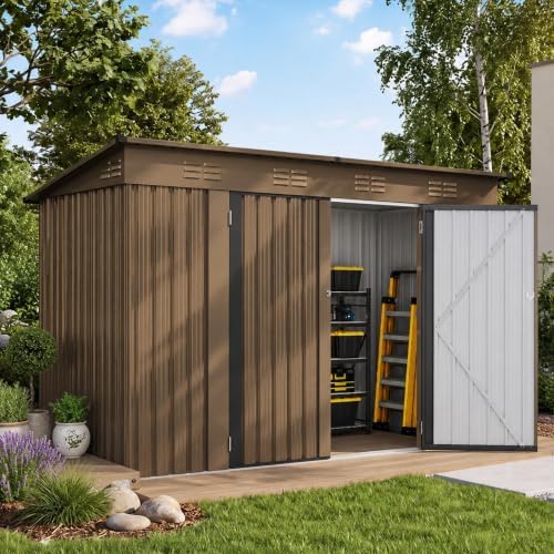 DWVO 9'x 4' Outdoor Storage Shed with Lockable Doors & Air Vents by DWVO