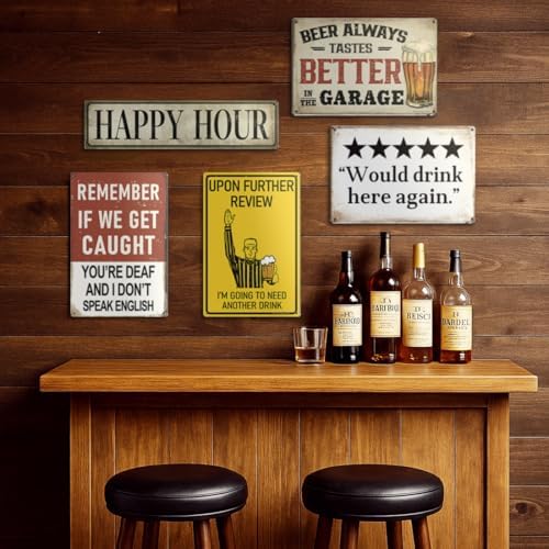 12x8″ Bar Sign | Vintage Man Cave Decor Would Drink Here Again, 2484 - Image 4