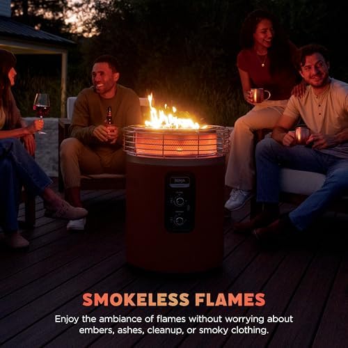 Ninja Fireside360 Fire Pit/Heater, 80,000 BTU, 3 Modes, Push Start, Maroon - Image 4
