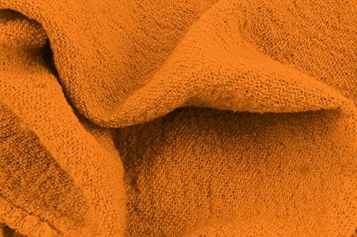 Avalon Towels Cotton Shop Rags – (Pack of 50) Size 12x14 Inches Cleaning Rags – Absorbent Shop Towels and Multipurpose Cleaning Towels for Automobiles, Industries, Garage and Homes (Orange) - Image 2