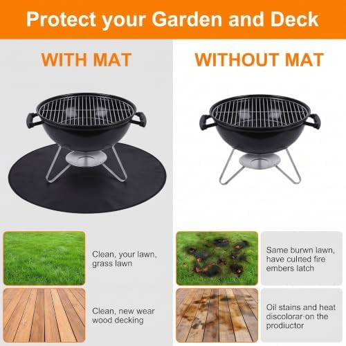 40" Round Fire Pit Mat for Solo Stove Bonfire - Fireproof Under Grill Mat for Outdoor Grill & Portable Camping Stove - Ideal Solo Stove Accessory - Image 3