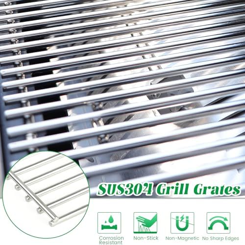 Cooking Grates for Pit Boss 1000 1100 Series Austin XL Parts Grill Grid for Traeger 34 Series Grilling Rack Wood Pellet Smoker Sportsman Replacement Stainless Steel Pitboss Accessory - Image 2