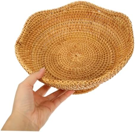 Rattan round Elevated Storage Basket for Snacks and Nuts - Image 4